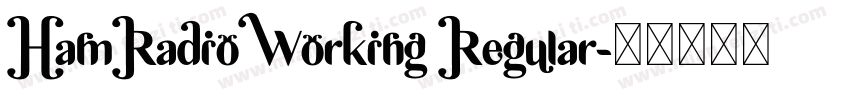 HamRadioWorking Regular字体转换